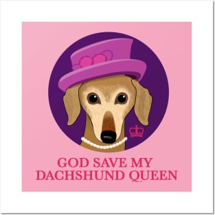 God save my dachshund queen Posters and Art